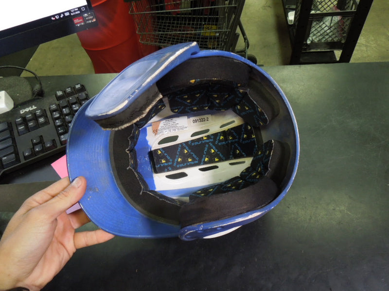 Load image into Gallery viewer, Used Rawlings Batting Helmet with Jaw Guard Size 6 3/8 - 7 1/8
