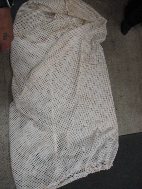 Load image into Gallery viewer, Used White  Ball Mesh Laundry Bag
