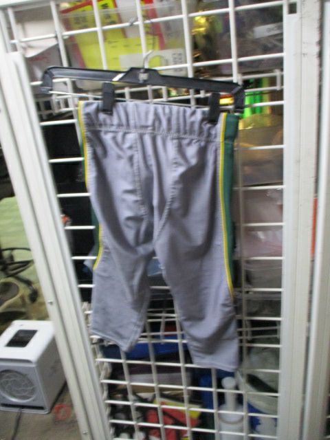 Used Grey & Green Football PAnts Youth Size Medium - no pads