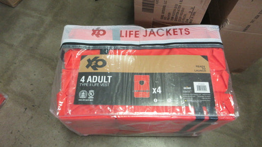 New X2O Type II Universal Adult Life Vest 4 Pack - Orange