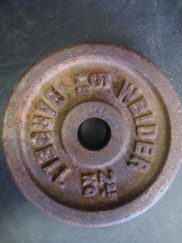 Used Weider 5 LB Barbell Weight Plate