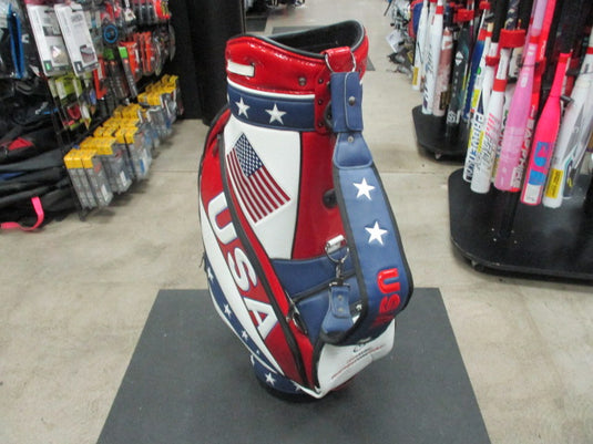 Used FriendsForeGolf Custom USA American Flag Golf Cart Bag
