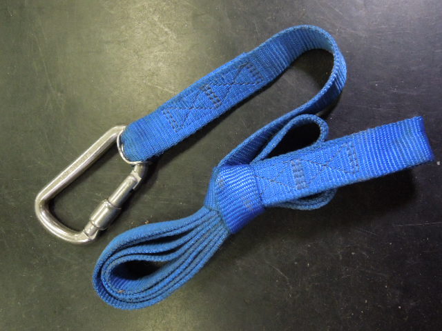 Load image into Gallery viewer, Used Marine Grade D typ Slip Lock Carabiner with Nylon Rope Connected
