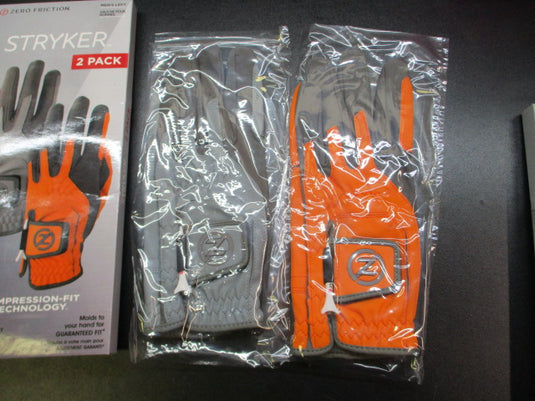 Zero Friction Stryker Golf Glove 2-Pack Men's Left OSFM - Grey & Orange