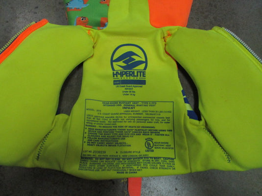 Used Hyperlite by Wake Co Toddler Life Vest Size Less Than 30lbs