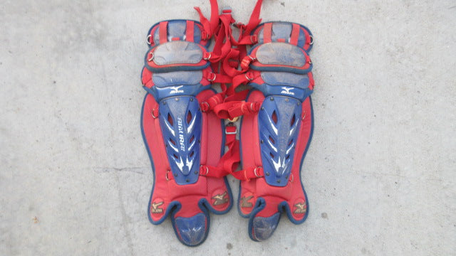 Load image into Gallery viewer, Used Mizuno Samurai Catchers Shin Guards - Youth
