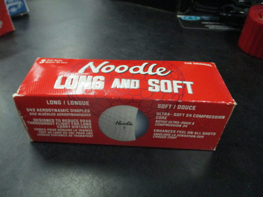 Used Noodle Long and Soft Golf Balls 3 Pack Sleeve