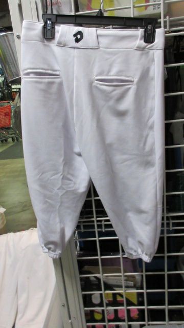 Used Demarini White Baseball Pants W/ Elastic Bottoms Size Youth XL