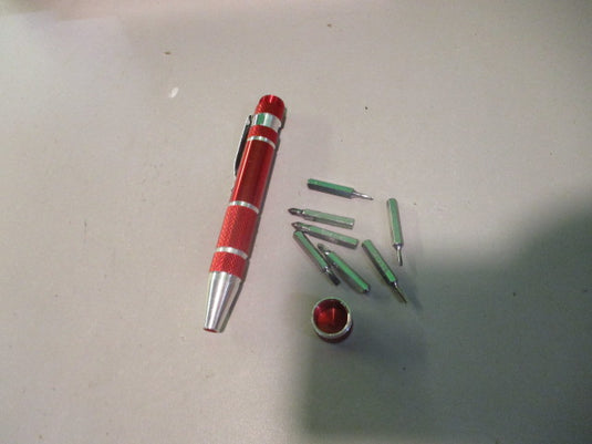 Used Kikkerland 8 in 1 Hand Mini Pen Screwdriver