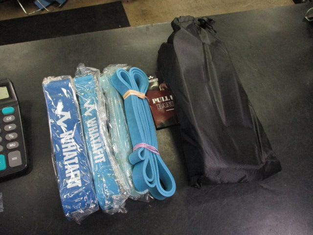 Load image into Gallery viewer, Like New Whatafit 4pc Pull up Band Set with Carry Bag
