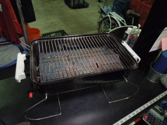 Used Weber Go Anywhere Propane Grill with Closed Lid Locking Mechanism