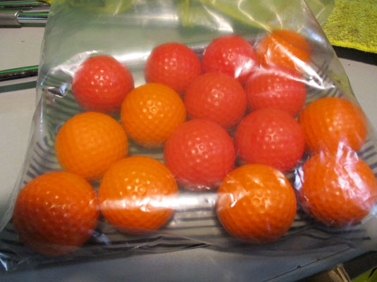 Used Foam Orange and Red Golf Balls pack 15