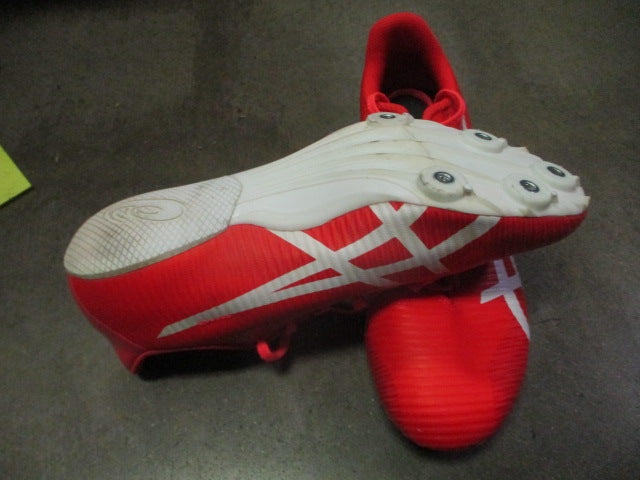 Load image into Gallery viewer, Used Asics Red Track Cleats Size 7 (No Spikes)
