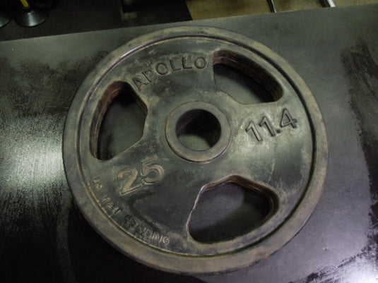 Used Apollo 25 lb Rubber Olympic Plate