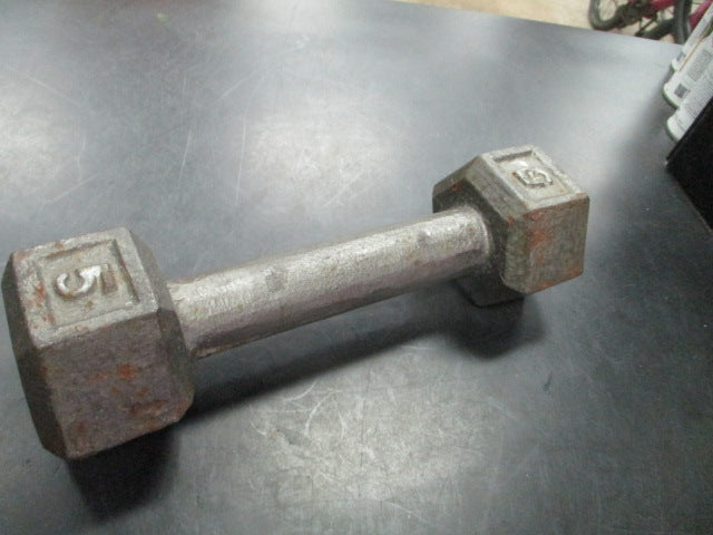 Load image into Gallery viewer, Used 5LB Cast Iron Hex Dumbbell
