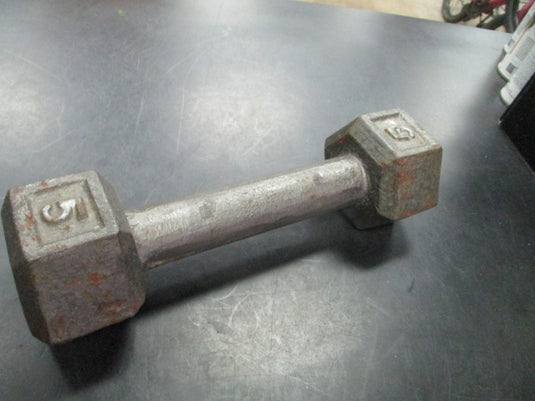 Used 5LB Cast Iron Hex Dumbbell