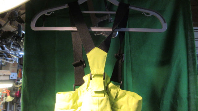 Load image into Gallery viewer, Used Youth Crivit Snow Pants w/ Suspenders Size 2-4 Black imperfections back of
