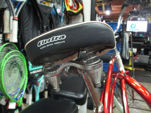 Load image into Gallery viewer, Used Electra Deluxe 3 Speed Cruiser in Cherry Red With 26" White Wall Wheels
