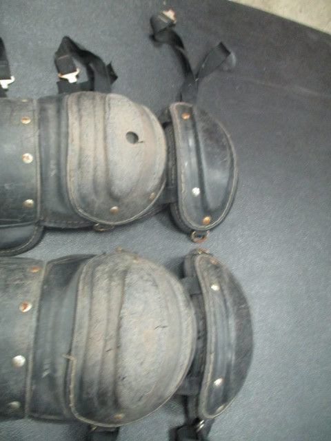 Used Black Catchers Shin Guards - Has Wear See Description