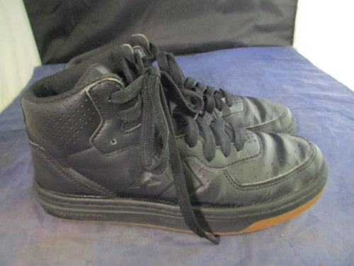 Used Converse Mid Top Faux Leather Sneakers Size 3.5