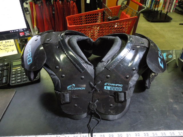 Load image into Gallery viewer, Used Champro Scorpion Youth Football Shoulder Pads Size Large
