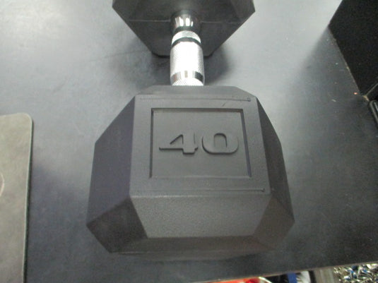 Used 40LB Hex Rubbber Dumbbell