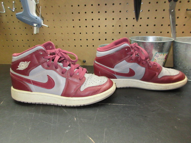 Load image into Gallery viewer, Used Air Jordan 1 Mid 'Cherrywood Red' Sneakers - Size Youth 5

