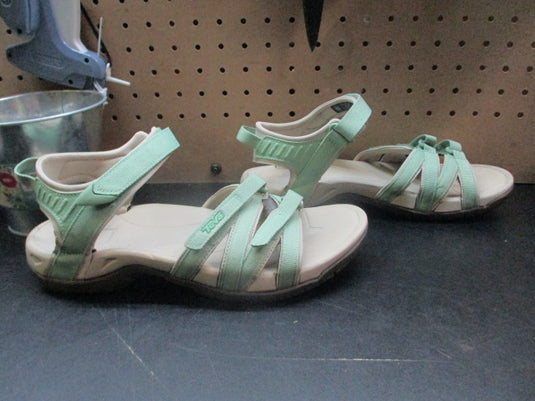 Used Teva Tirra Green Sandals - Size 9.5
