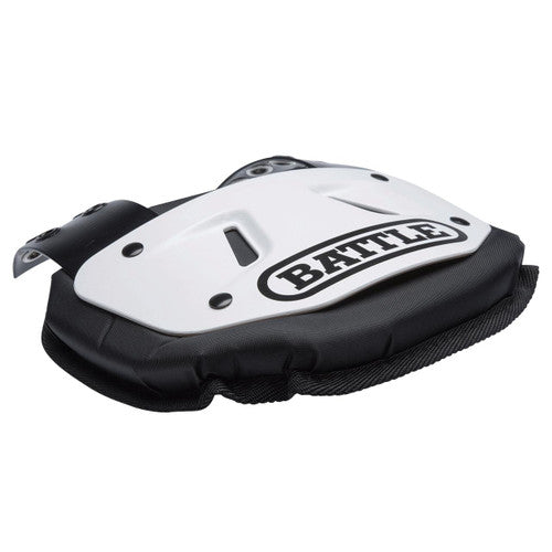 New Battle White Football Back Plate - Adult