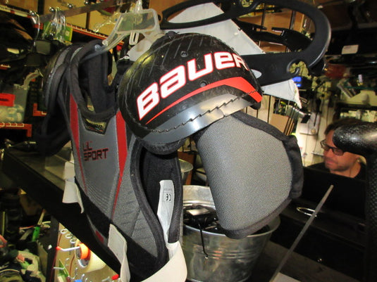 Used Bauer Lil' Sport Hockey Shoulder Pads - Size Youth Large
