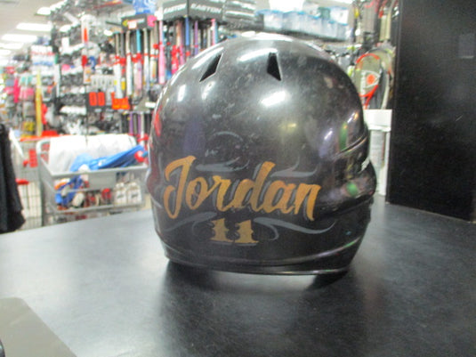 Used Rawlings Batting Helmet In Black With Face Mask Size 6 1/2 - 7 1/2
