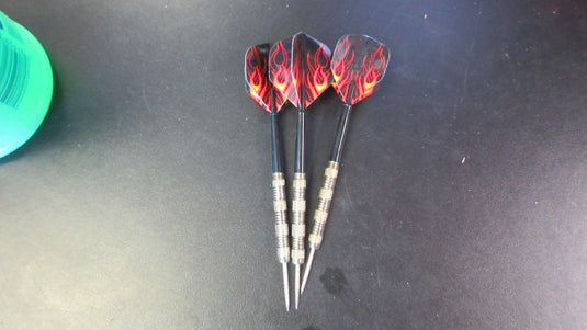 Used Steel Tip Darts Set of 3 -Flames
