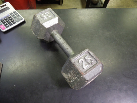 Used 25 lb Cast Iron Dumbbell