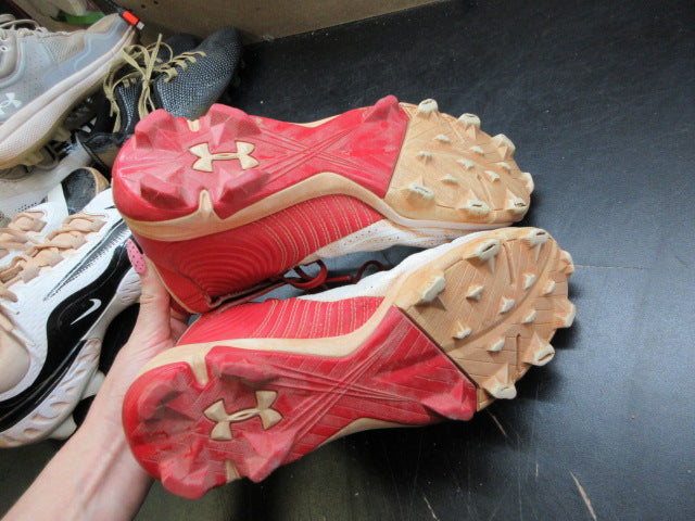 Load image into Gallery viewer, Used Under Armour Harper 4 Mid RM Baseball Cleats - Size Youth 6
