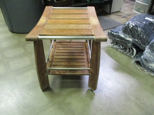 Used Front Gate Grade A Teak Wood Chair 24"x19" Shower Seat Pool Bench
