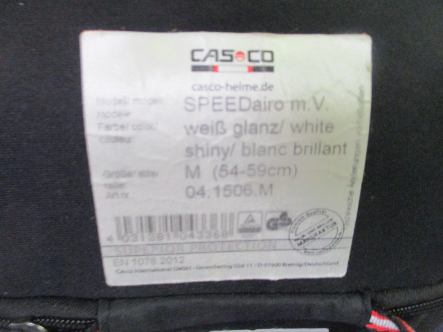 Load image into Gallery viewer, Used Casco SPEEDairo White Bicycle Helmet w/ Visor Size Medium (54-59cm)
