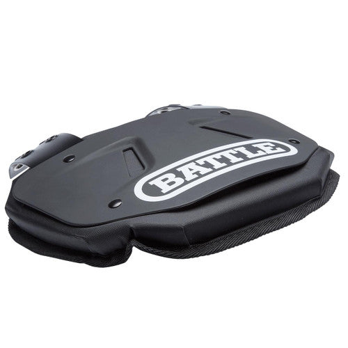 New Battle Black Football Back Plate - Adult