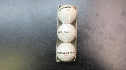 Vintage Northwest Ford , Dave Bain Golf Balls Set Of 3