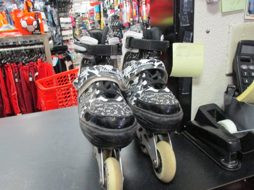 Used Kuxuan Adjustable Youth 3-6 In-Line Skates (MISSING WHEEL, SNAP BROKEN, MIS