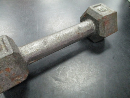Used 5LB Cast Iron Hex Dumbbell