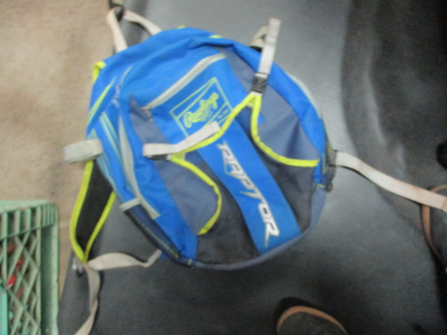 Load image into Gallery viewer, Used rawlings Raptor Blue Baseall backpack EQUIPMENT BAG
