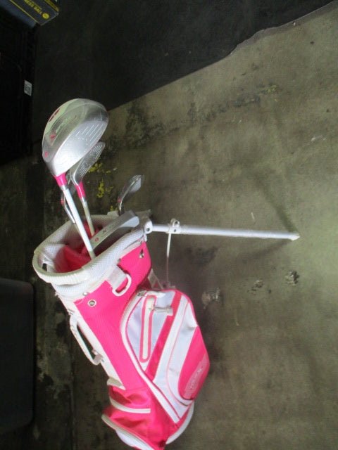 Used Tour X Pink 6 Piece JR GOLF SET (Bag Missing Strap) Right Hand