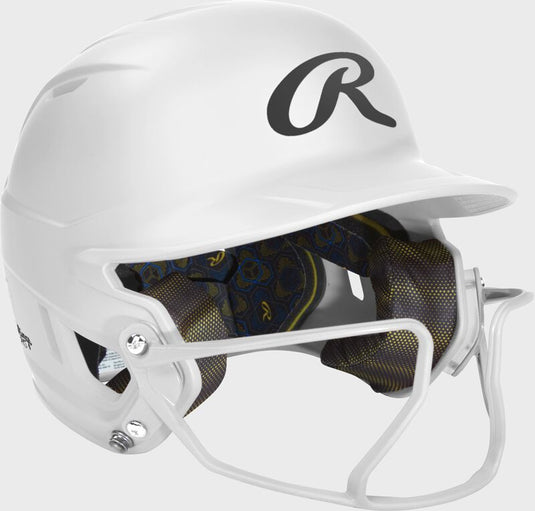New Rawlings Mach Hi-Viz White Softball Helmet - Size Junior