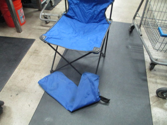 Used Blue Folding Chair With bag