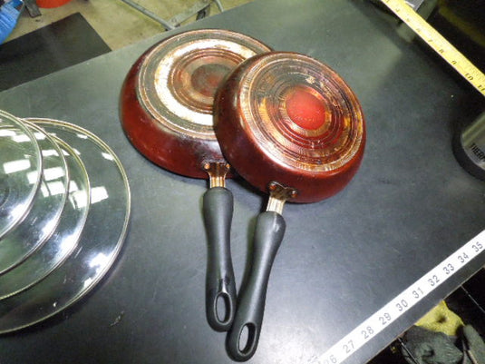 Used Farberware 10pc Non Stick Cooking Set 2 Skillets 4 Pots 4 Lids