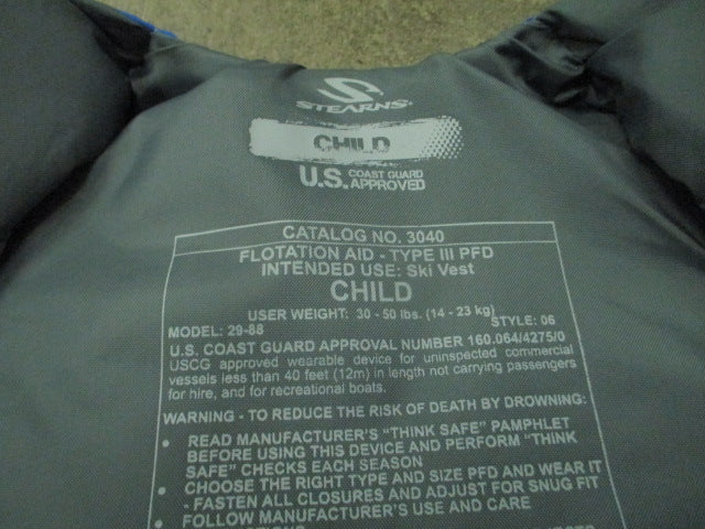 Load image into Gallery viewer, Used Stearns Child Life Vest Size 30-50lbs
