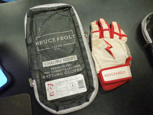 Used Bruce Bolt Chrome Series Short Cuff Batting Glove Right Hand Only