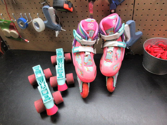 Load image into Gallery viewer, Used Roller Derby Sprinter Roller Skates/ In-line Skates - Size Youth 3-6
