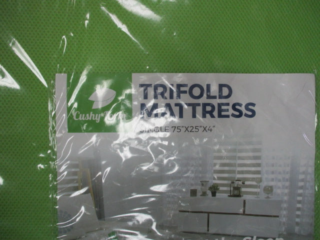 Load image into Gallery viewer, Used Cushy Form Tri Fold Mattress 75&quot;L x 25&quot;W x 4&quot;Th
