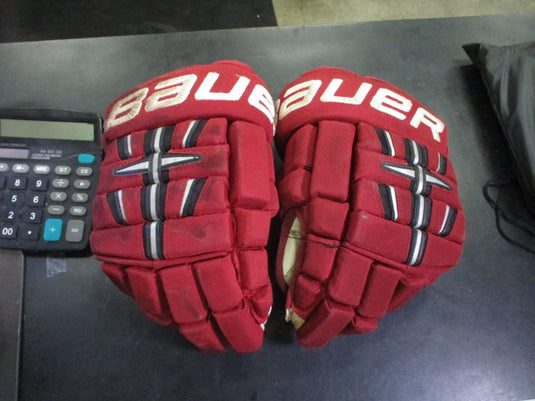 Used Bauer 4-Roll Pro Sr Hockey Gloves Size 13"